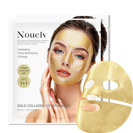 OAKSII 24K Gold Bio Collagen Face Mask Hydrating Bio Collagen Mask Overnight Collagen Mask Hydrating Collagen Real Deep Mask Skin (34g x2ea) - Green Life & Fitness