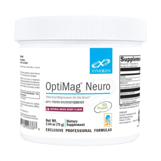 XYMOGEN OptiMag Neuro Magnesium Powder - Magnesium L-Threonate Magnesium Malate + Magnesium Glycinate Chelated Magnesium to Support Brain Health - Supports Relaxation - Mixed Berry (30 Servings) - Green Life & Fitness